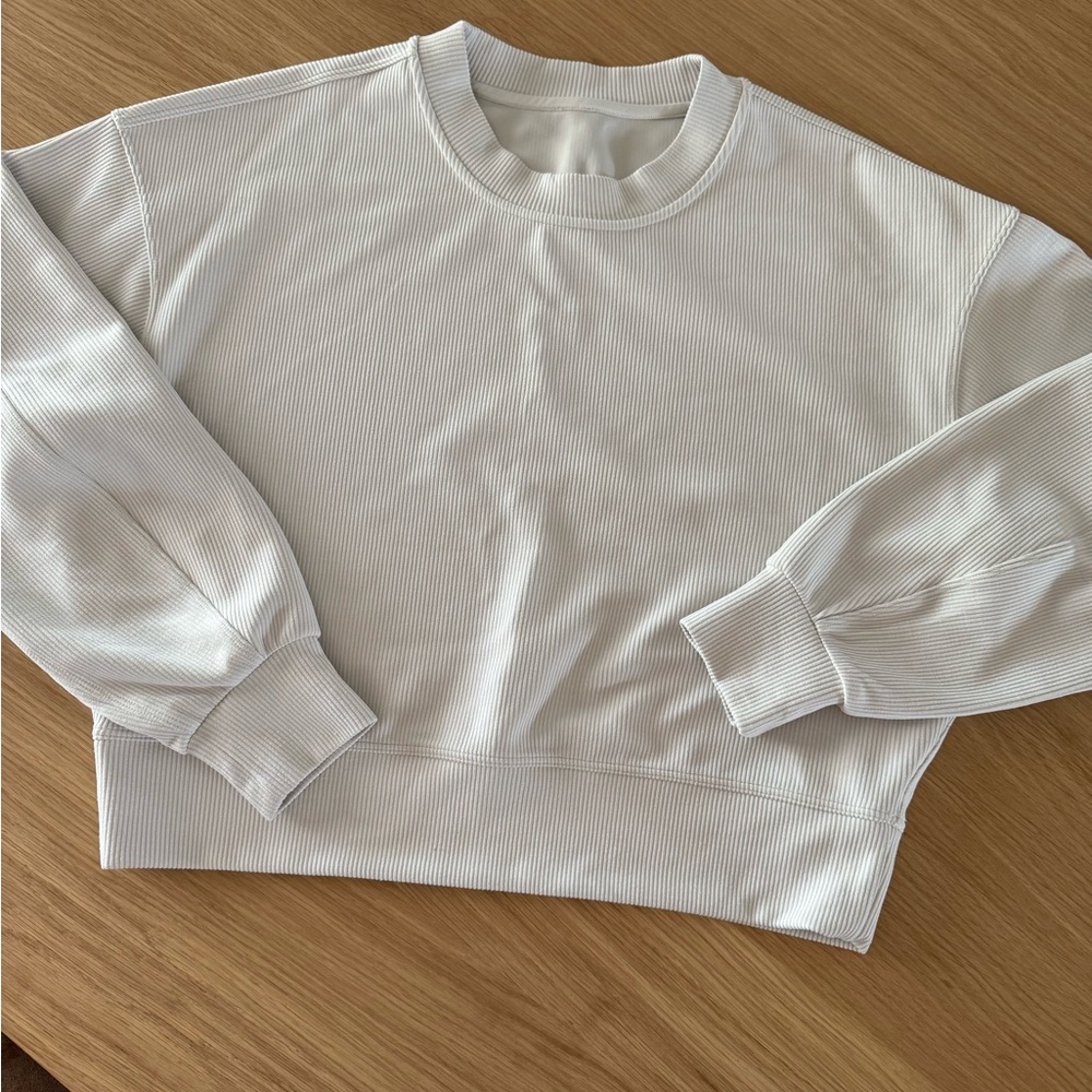 Lululemon Bone Ribbed Crew neck Sweatshirt